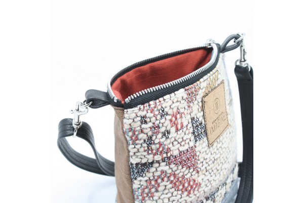 La Mini | Petit sac à main avec lainage récupéré et denim
