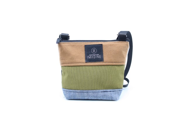 La Mini | Petit sac à main en jeans et laine bouillie