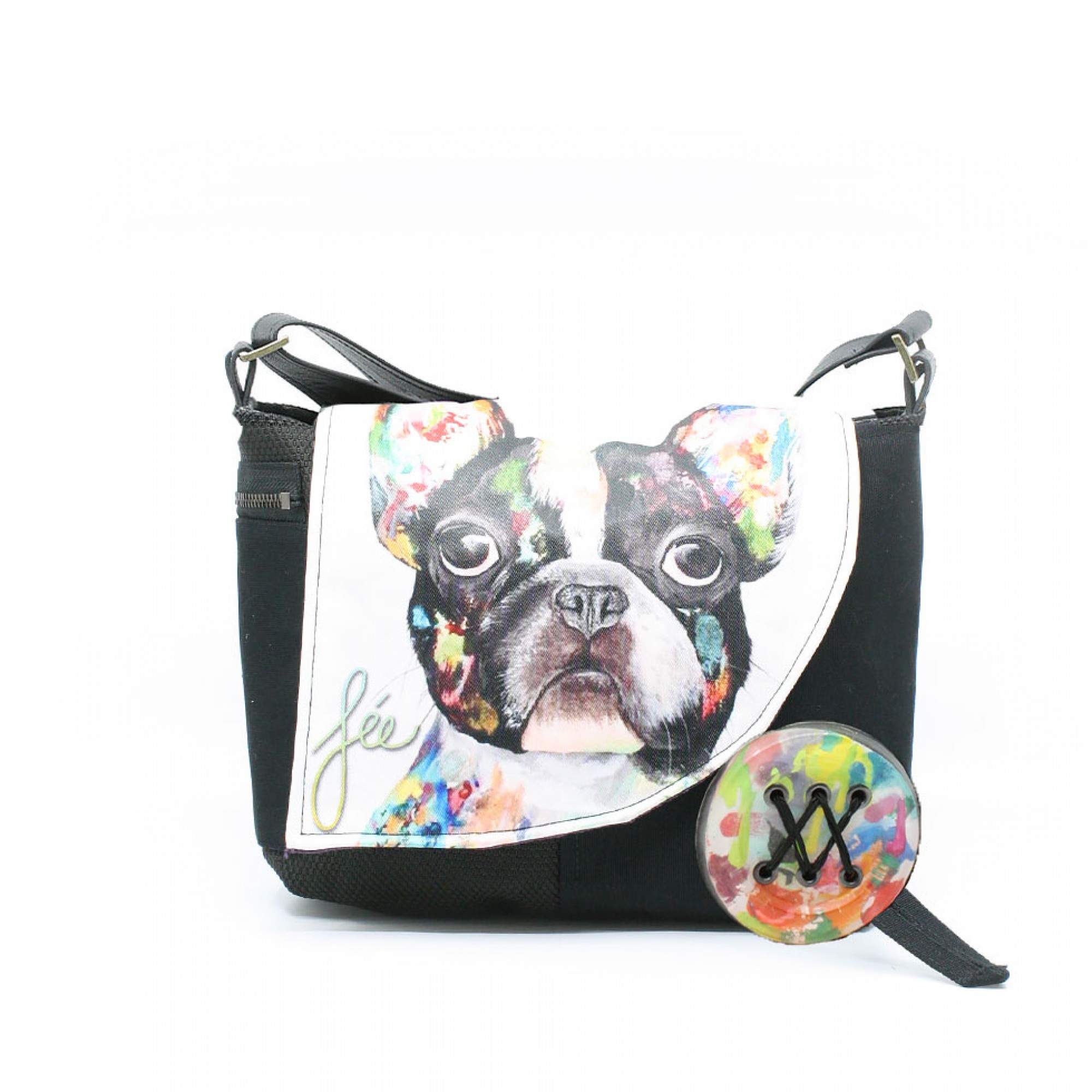 Chipie | Handbag with Boston Terrier artwork
